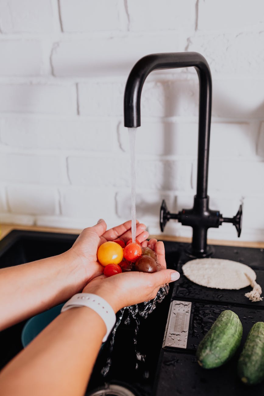 kitchen tap with water filter